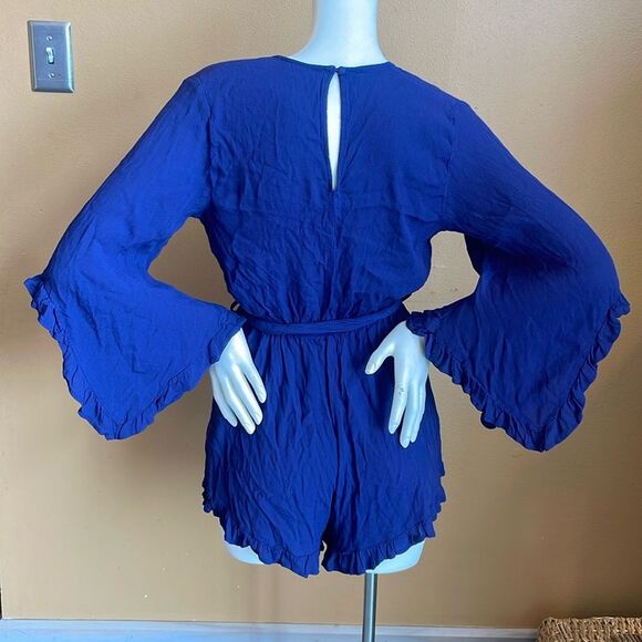 VICI Silvianna Plaid Waist Tie Romper Size Medium - Picture 8 of 16